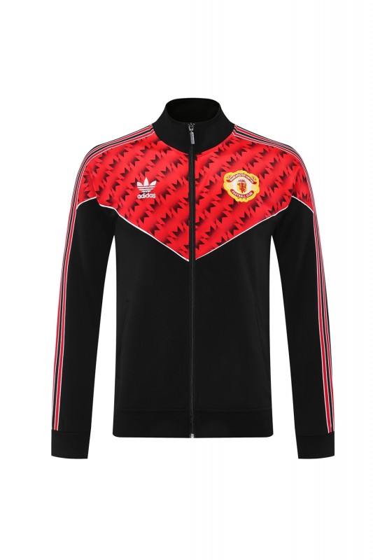25/26 Manchester United Red/Black Full Zipper Jacket +Long Pants