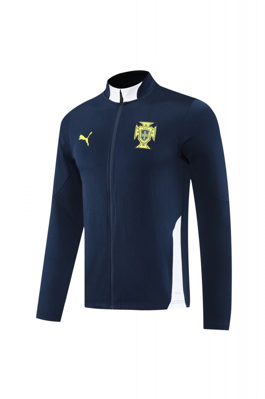 2025 Portugal Navy Full Zipper Jacket +Long Pants