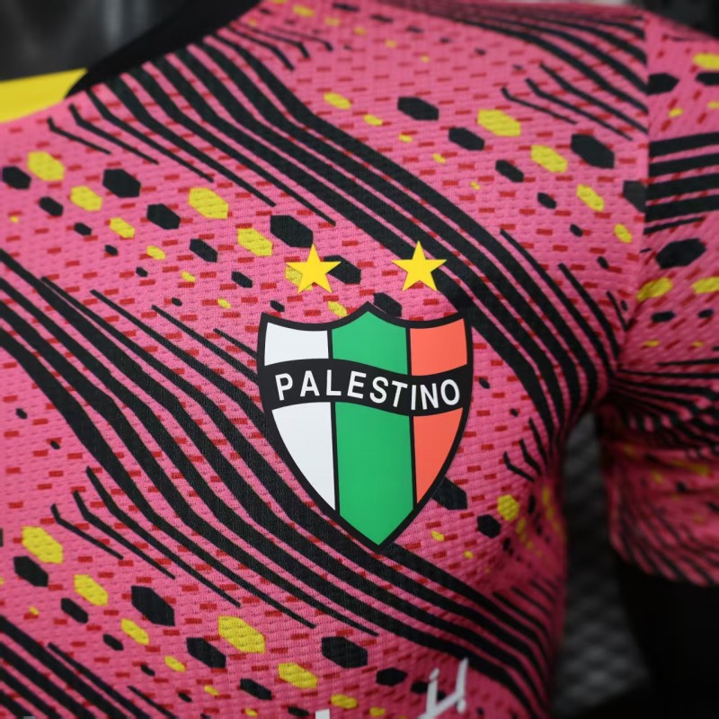 Player Version 25/26 CD Palestine Pink with Geometric Wave Pattern Jersey