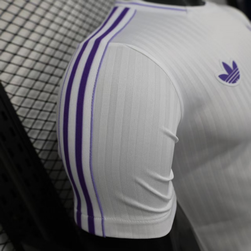 Player Version 25/26 Real Madrid White with Purple Trim Jersey
