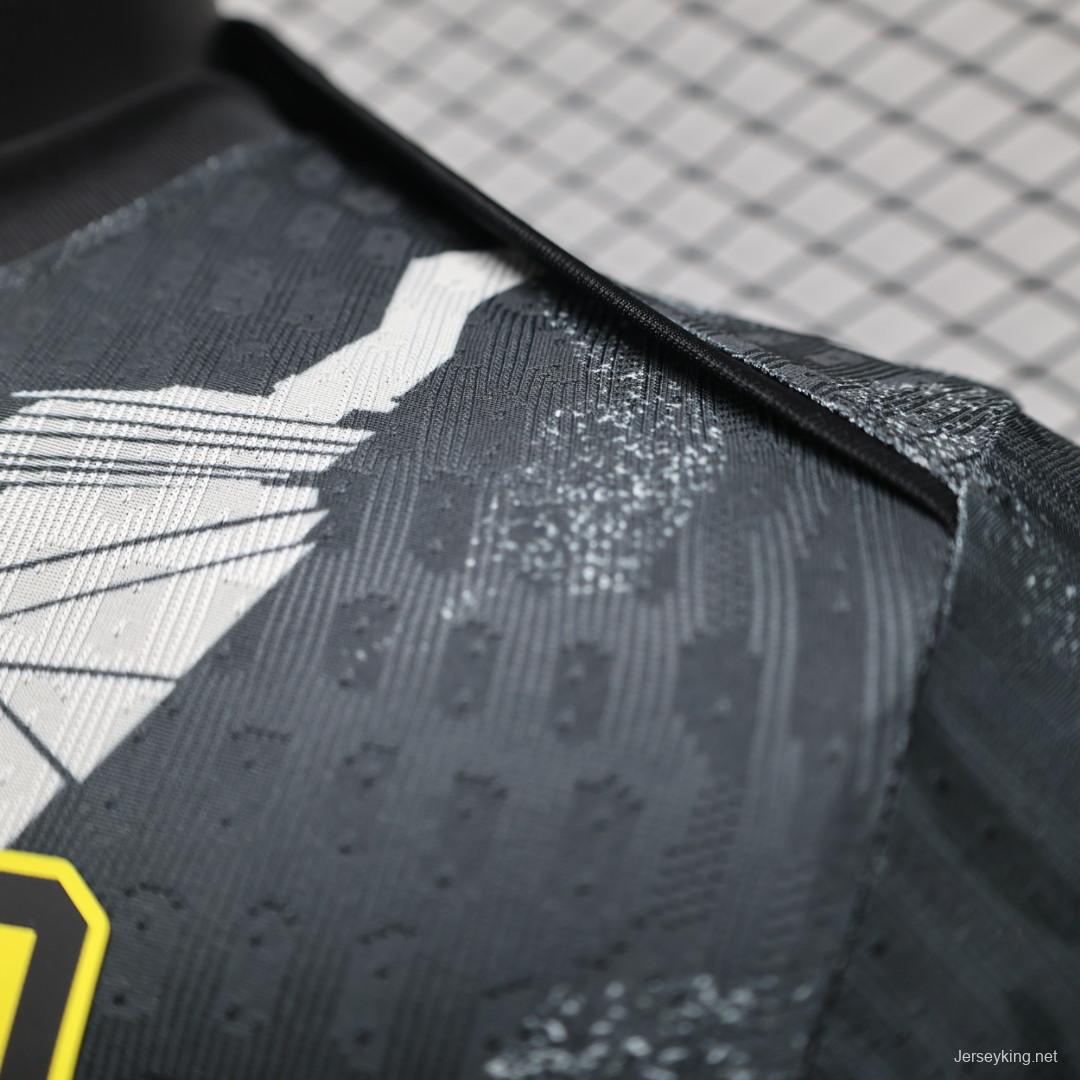 Player Version 25/26 FC 
Al-Ittihad Black with Abstract Camouflage Pattern Jersey