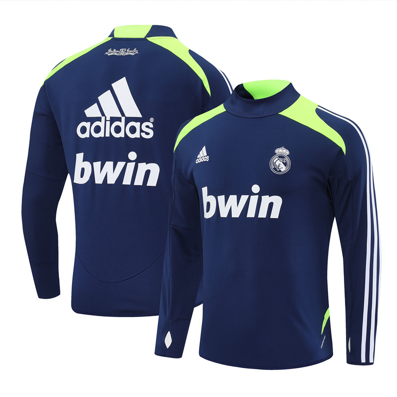 Retro 12/13 Real Madrid Royal Blue Half Zipper Jacket