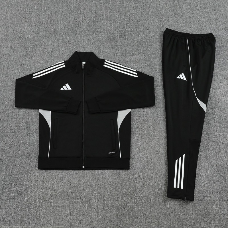 2025 Adidas Black Full Zipper Jacket + Long Pants