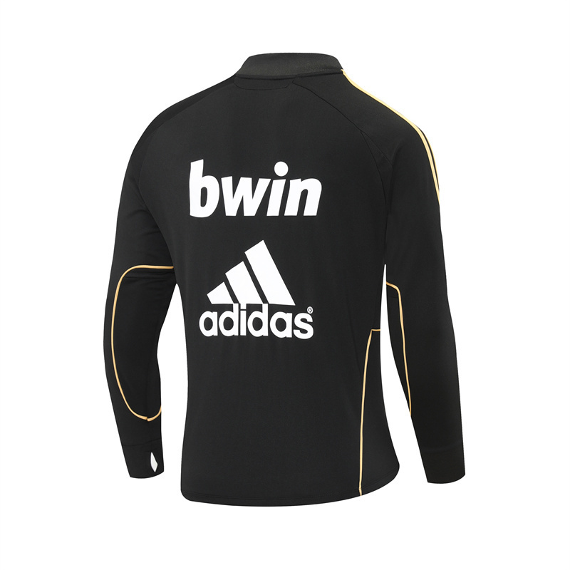 Retro 11/12 Real Madrid Black Half Zipper Jacket
