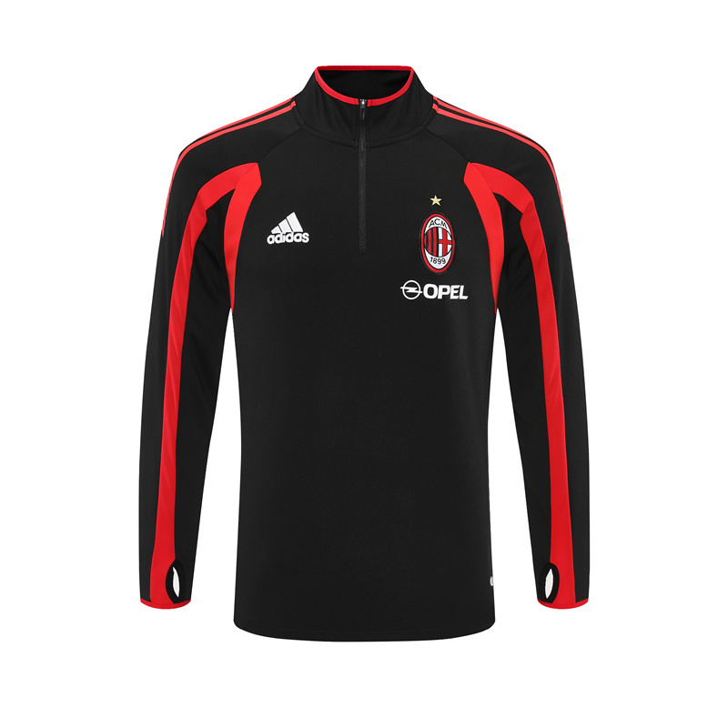 Retro 05/06 AC Milan Black Half Zipper Jacket