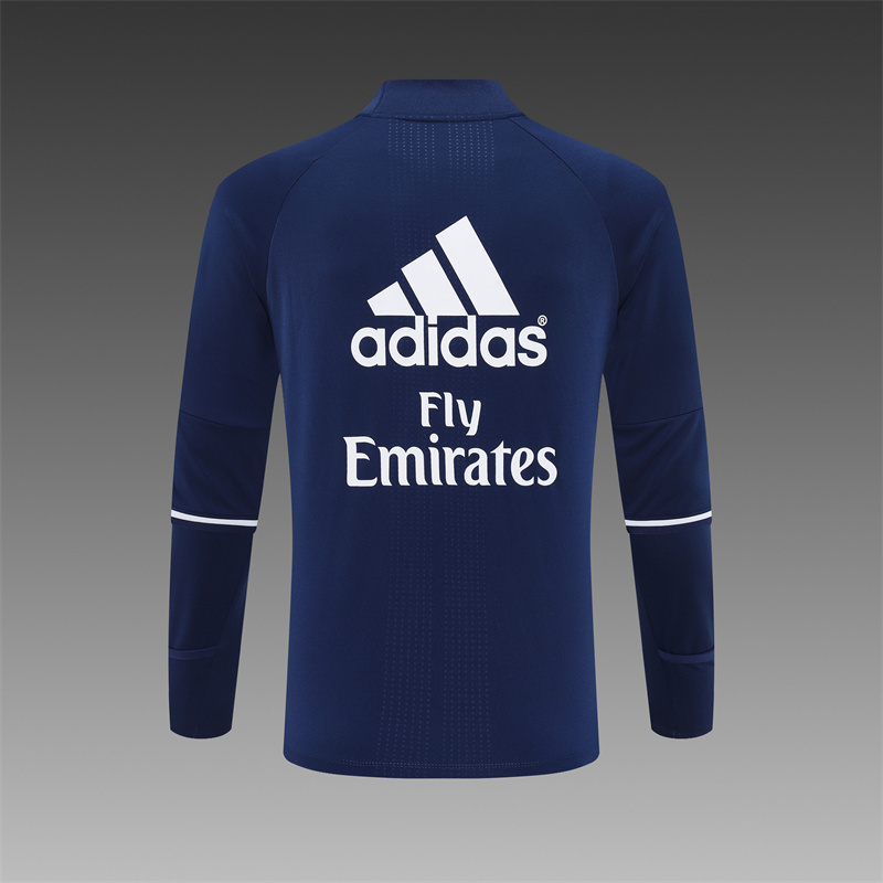 Retro 16/17 Real Madrid Royal Blue Half Zipper Jacket