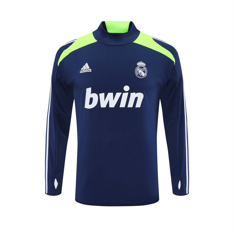 Retro 12/13 Real Madrid Royal Blue Half Zipper Jacket