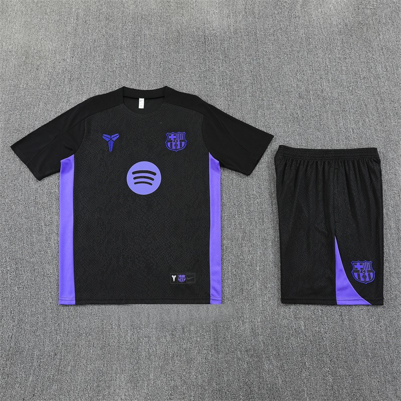 25/26 Barcelona Black Joint Edition with XS Short Sleeve+Soccer Shorts
