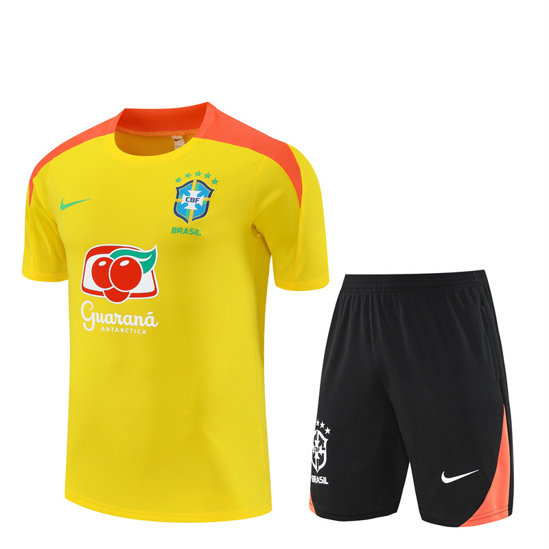25/26 Brazil Yellow with XS Short Sleeve+Soccer Shorts