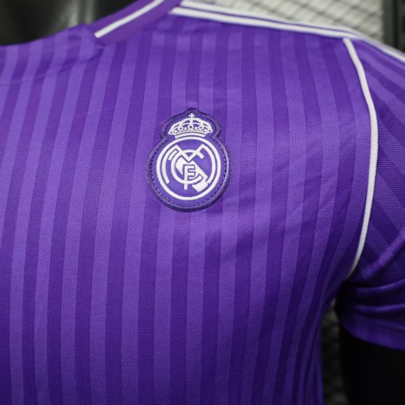 Player Version 25/26 Real Madrid Purple Adidas Original Casual Jersey