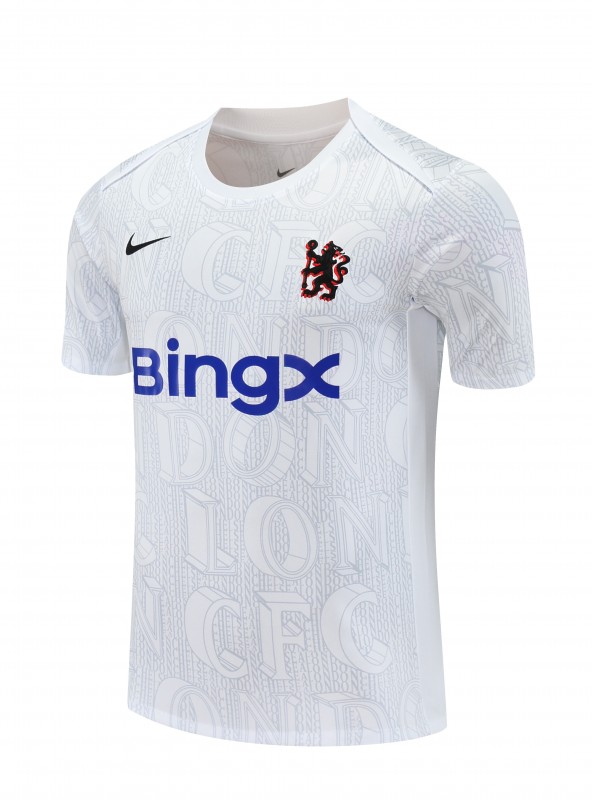 25/26 Chelsea White Short Sleeve Jersey+Shorts