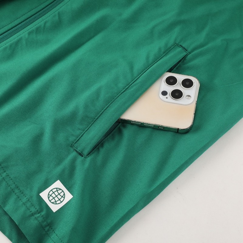 2025 Adidas Green Half Zipper Jacket+Long Pants S-2XL