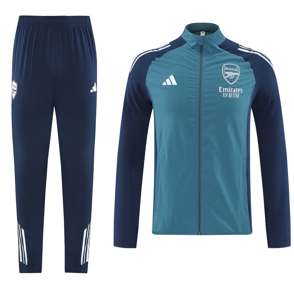 25/26 Arsenal Blue Full Zipper Jacket+Long Pants S-3XL