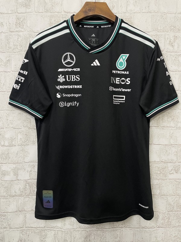 2026 F1 Mercedes-AMG Petronas F1 Team Black with Teal Trim Jersey