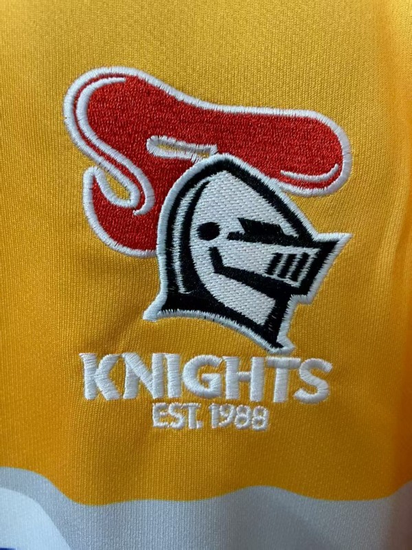 25/26 Newcastle Knights Gold with Navy Stripe Jersey