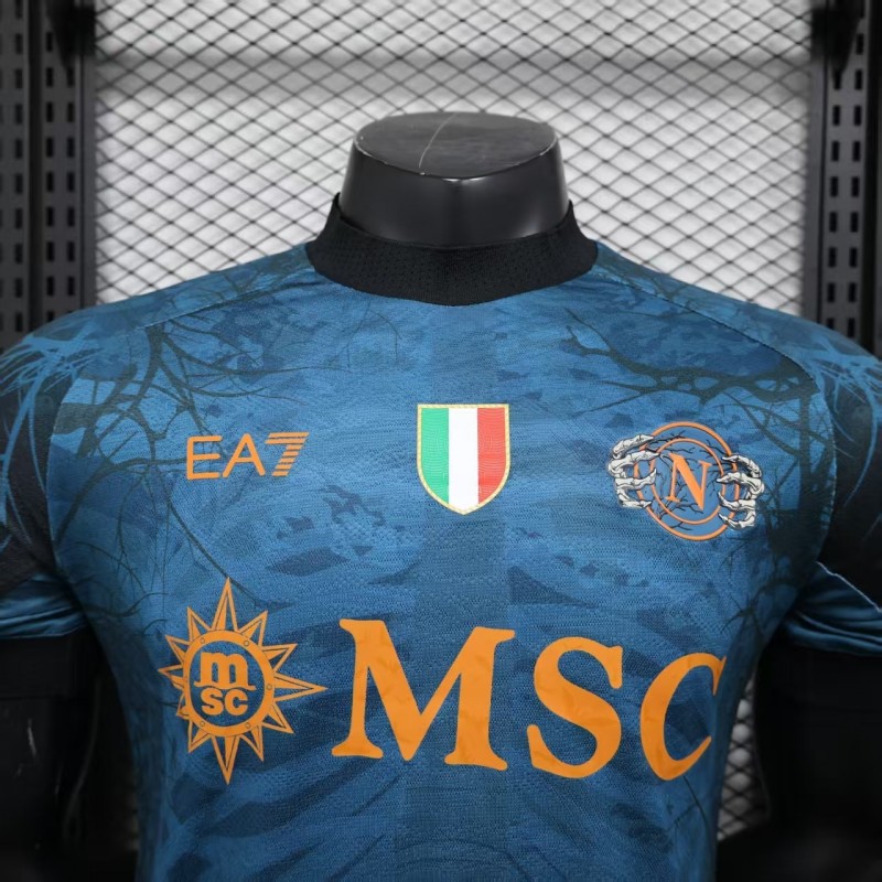 Player Version 25/26 Napoli Halloween Blue Jersey-Glow In Dark