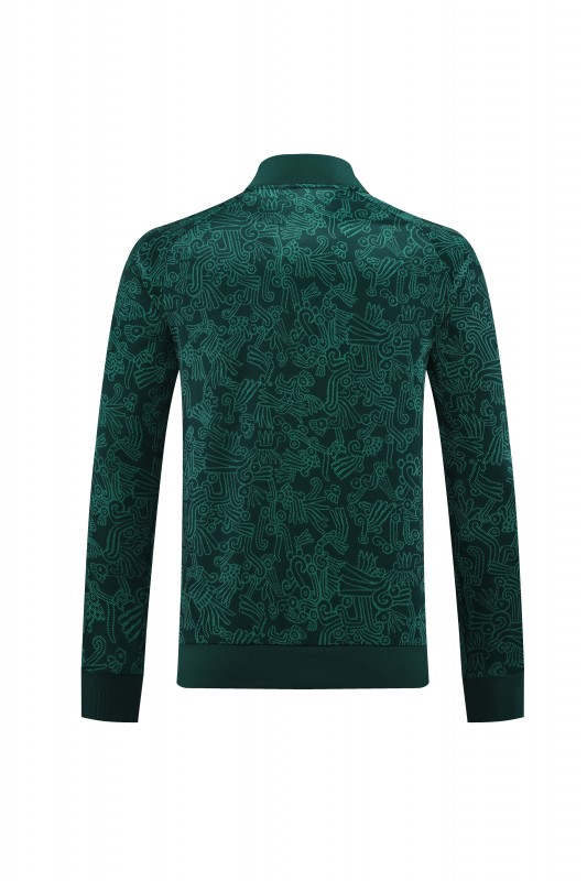 2025 Mexico Green Full Zipper Jacket+Long Pants