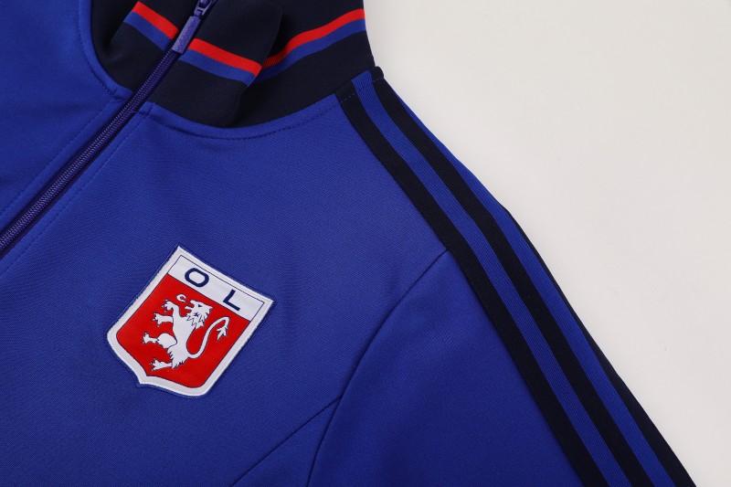 25/26 Olympique lyonnais/Lyon Blue Full Zipper Jacket+Long Pants