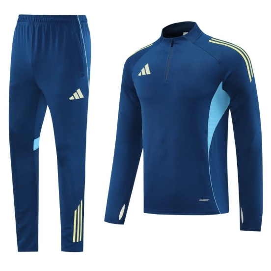 25/26  Adidas Navy Blue Full zipper Jacket Tracksuit+ long pants