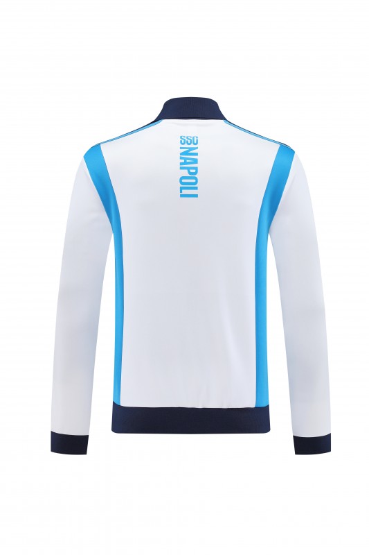 25/26 SSC Napoli White  Full zipper Jacket Tracksuit+ long pants