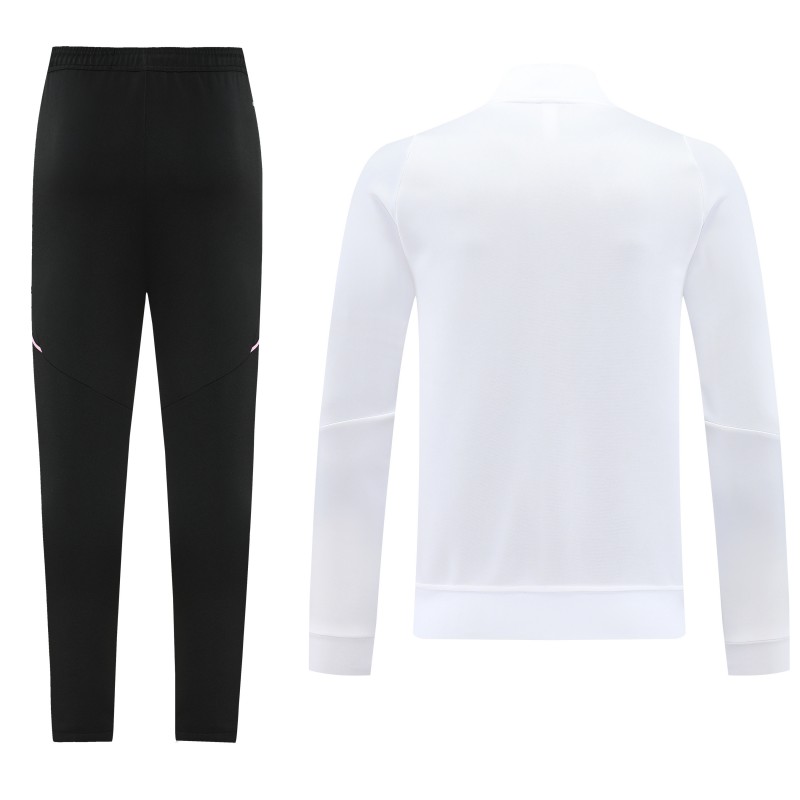 25/26  Juventus White  Full zipper Jacket Tracksuit+ long pants