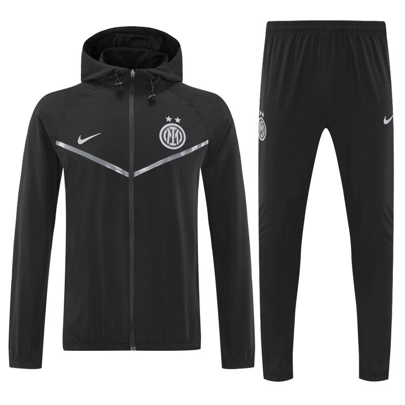 25/26 Inter Milan Black Full zipper Jacket Tracksuit+ long pants