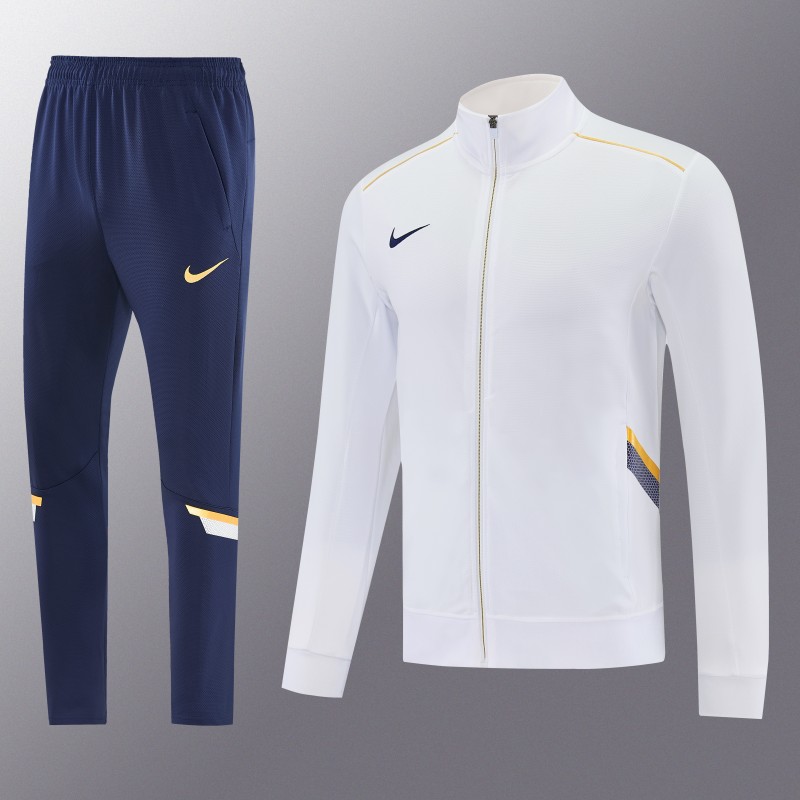 2026 NIKE White Full Zipper Jacket + Long Pants