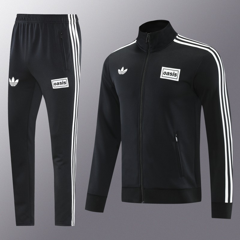 2026 Adidas Black Full Zipper Jacket + Long Pants