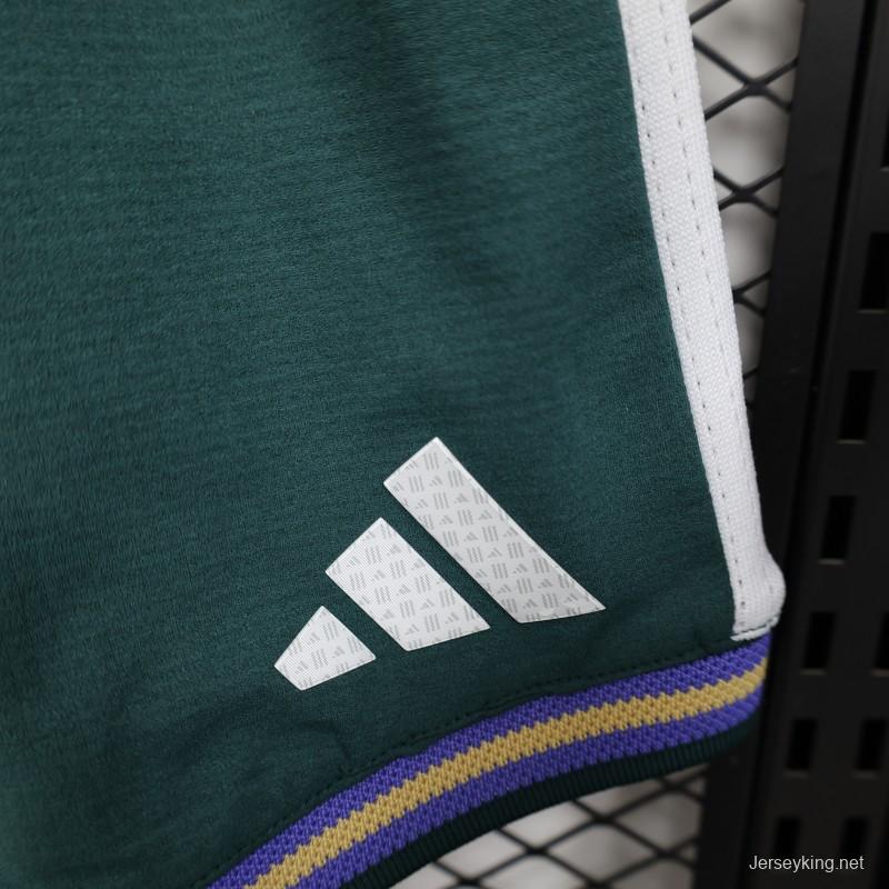 2026 Player Version Saudi Arabia Green with White Side Stripes  Shorts