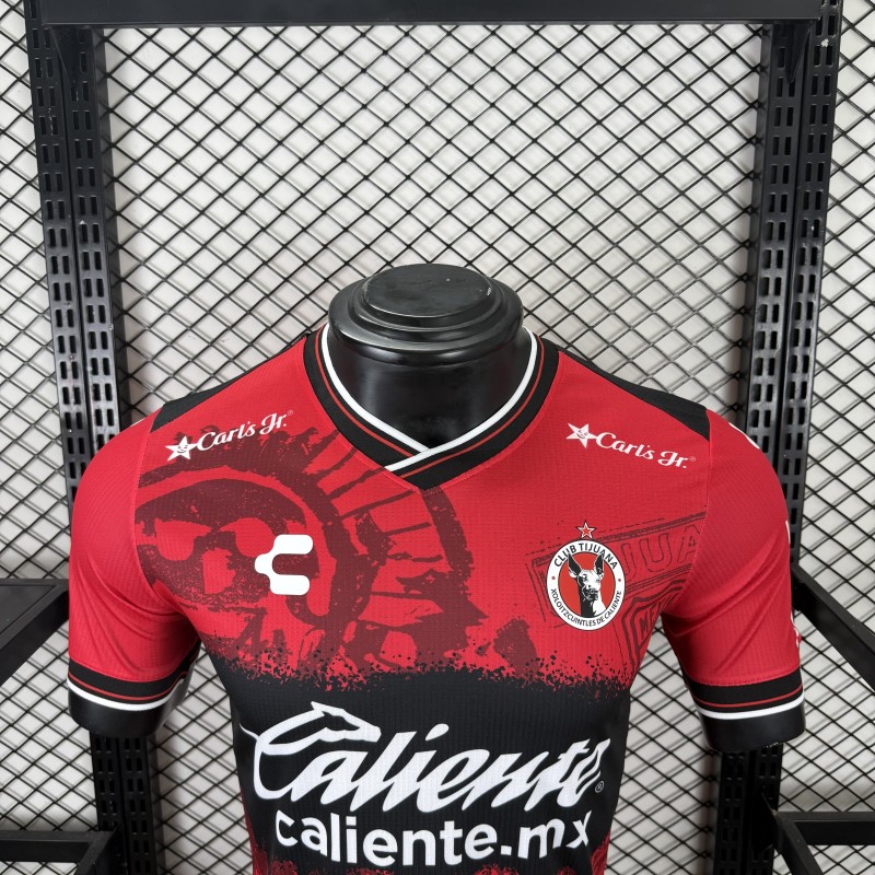 Player Version 25/26 Club Tijuana Red & Black home Jersey