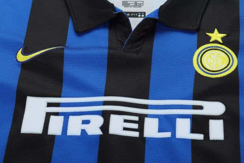 Retro 98/99 Kids  Inter Milan Blue & Black Stripe Home Jersey