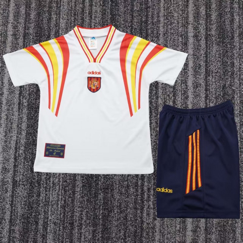 Retro Kids 1996  Spain Third WhiteJersey