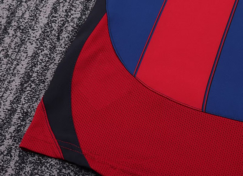 Retro Kids 03/04 Barcelona Red Blue Home Jersey