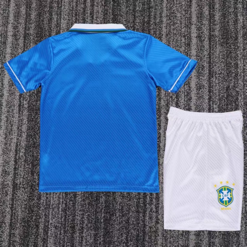 Retro Kids 1996 Brazil Away Jersey