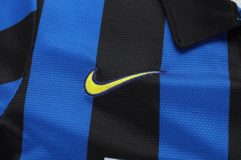 Retro 98/99 Kids  Inter Milan Blue & Black Stripe Home Jersey