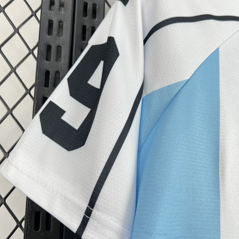 2026 Unisex Light Blue Striped World Cup Style V-Neck Soccer Jersey