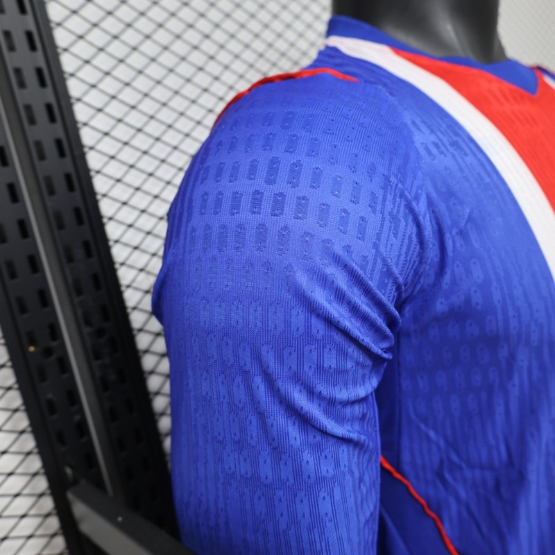 Player Version 26/27 PSG Blue & Red Stripe Long Sleeve Home Jersey