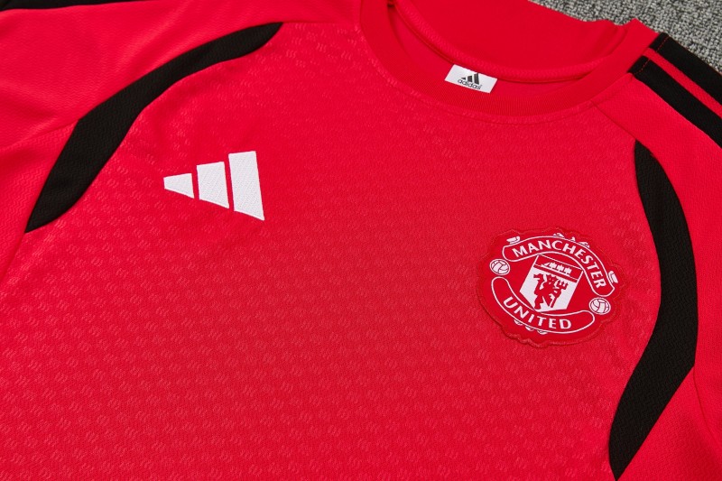 26/27 Manchester United Red & Black Short Sleeve+ Soccer Shorts