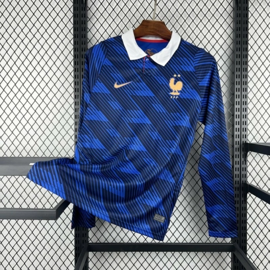 2026 Mens France World Cup Home Long Sleeve Jersey