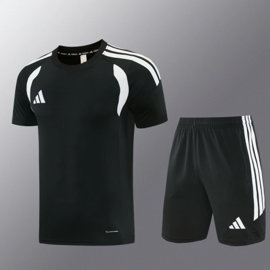 26/27 Adidas 14 Black Short Sleeve+Soccer Shorts