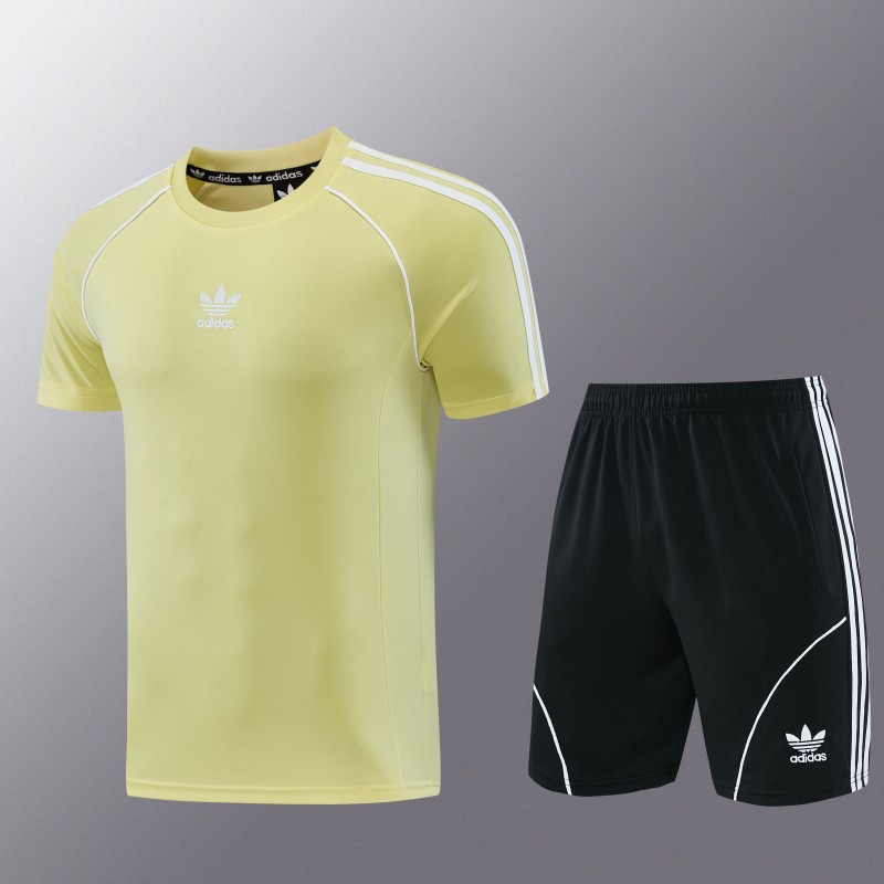 26/27 Adidas AD15 Yellow Short Sleeve+Soccer Shorts
