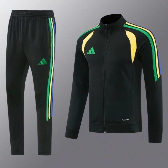 26/27 Adidas Black Full Zipper Jacket + Long Pants