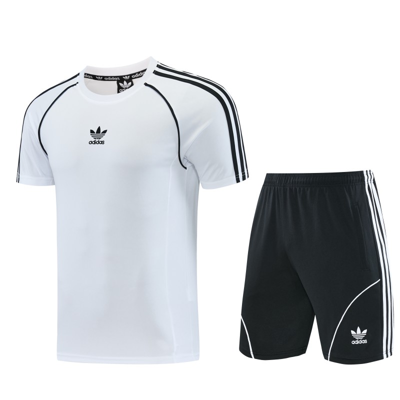 26/27 Adidas AD15 White Short Sleeve+Soccer Shorts
