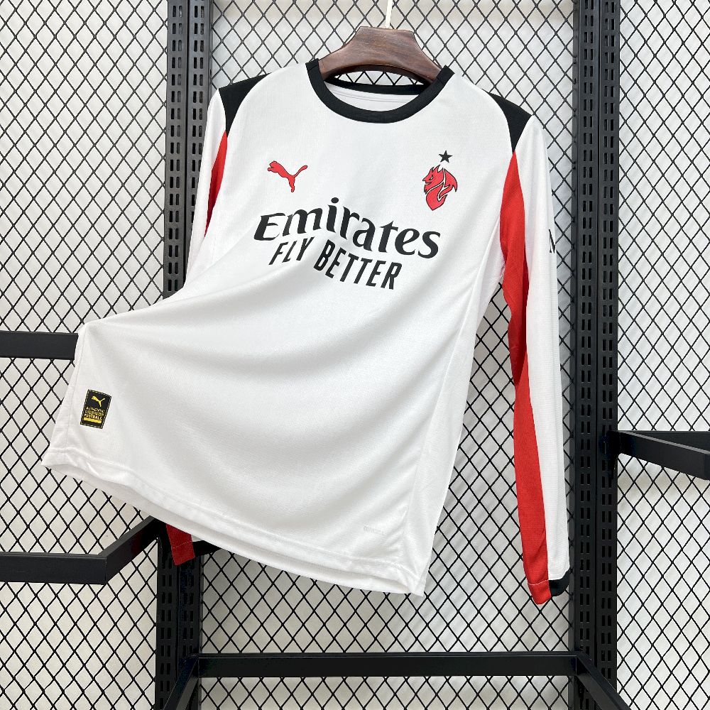 2025/26 Mens AC Milan Away Long Sleeve Jersey