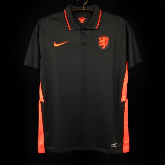Retro 2020 Netherlands Away Black Jersey