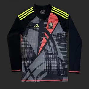 2024 Mexico Black Goalkeeper Long Sleeve Jersey