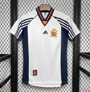 Retro 1998 Spain Away White Jersey