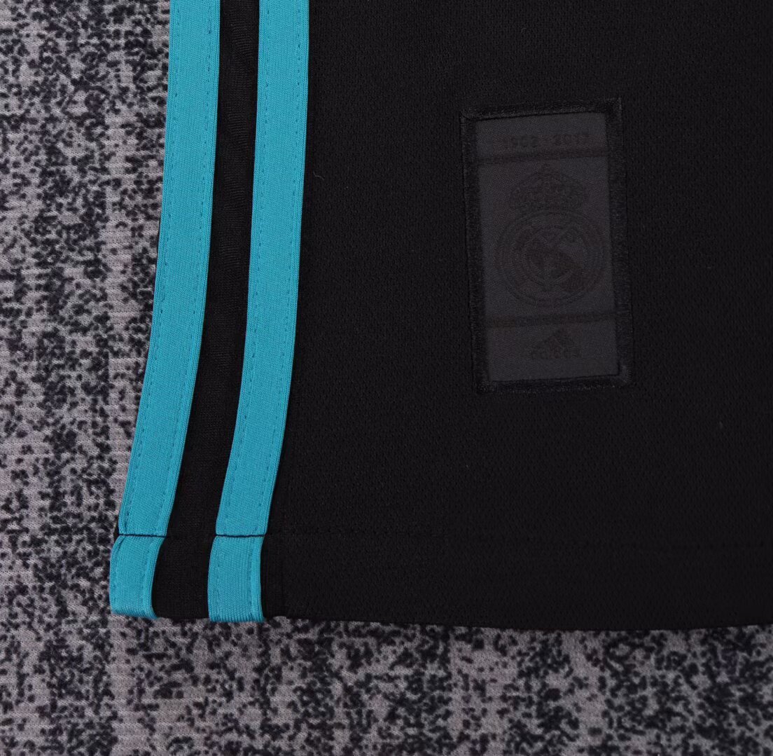 Retro Kids 17/18 Real Madrid Away Black Jersey
