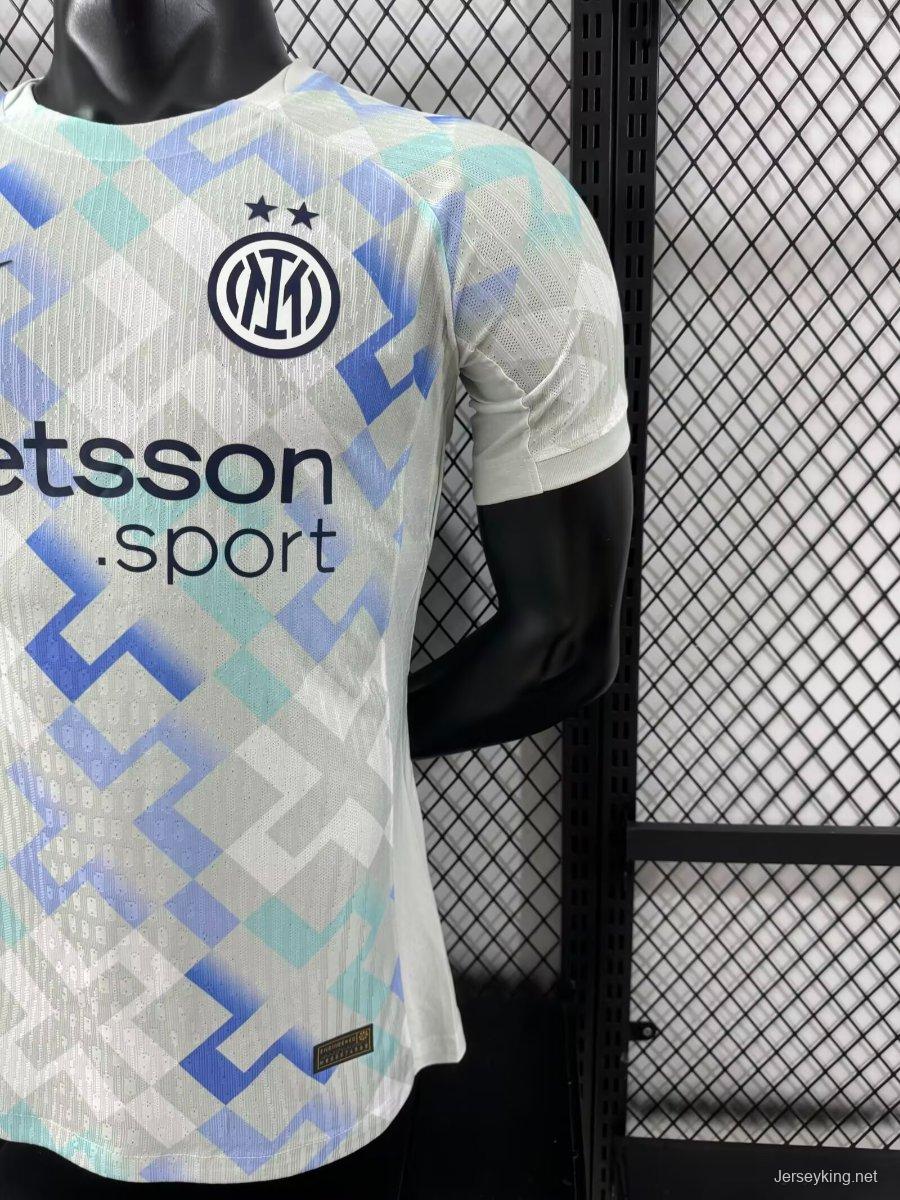 Player Version 25/26 Inter Milan Away White Jersey With Sponsor