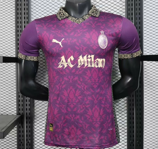 Player Version 25/26 AC Milan Redesigned Away Purple with Geometric Pattern Jersey
